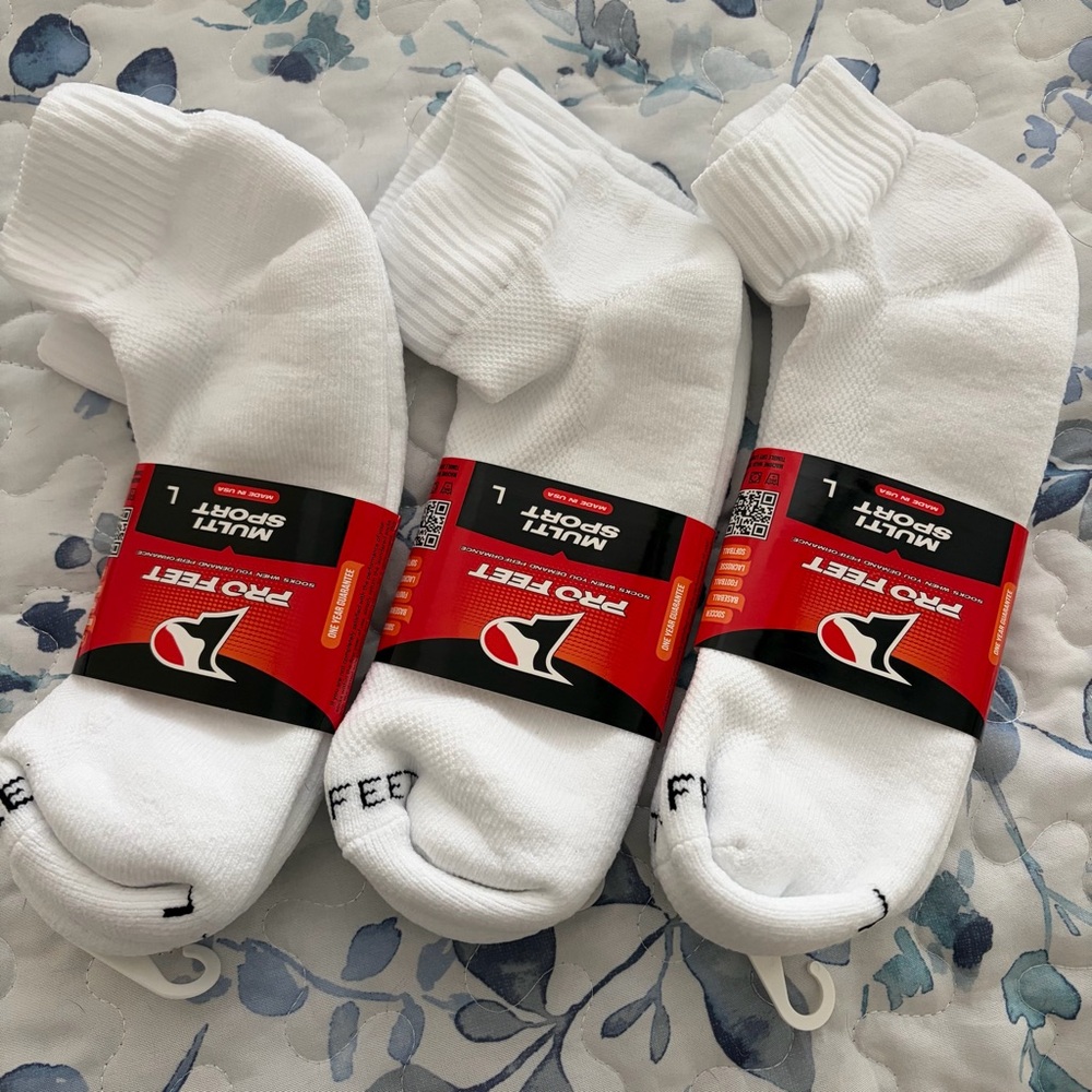 Pro Feet Multi Sport Men’s & Women’s Size L‎ Ankle Socks Set of 3